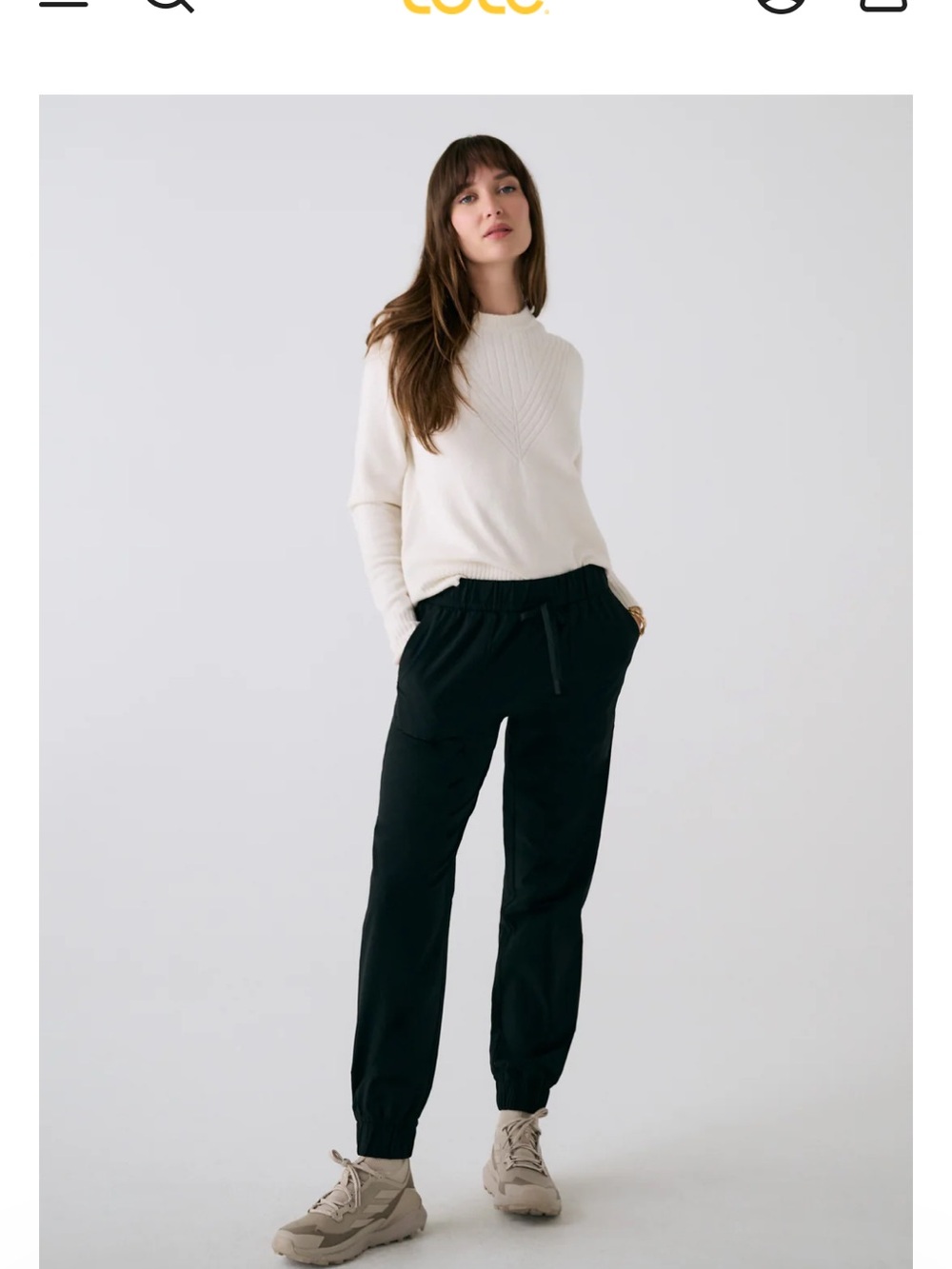 Lole Grey Elastic-Waist Jogger Pants - Picture 1 of 6
